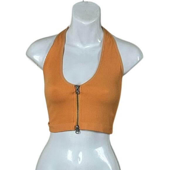 Urban Outfitters Out From Under Orange Zip Crop Tank size XS/S - Picture 1 of 8